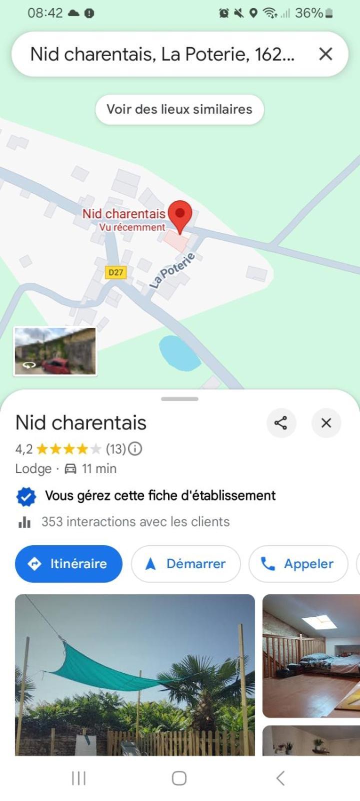 Les Chambres Du Nid Charentais La Poterie  Экстерьер фото